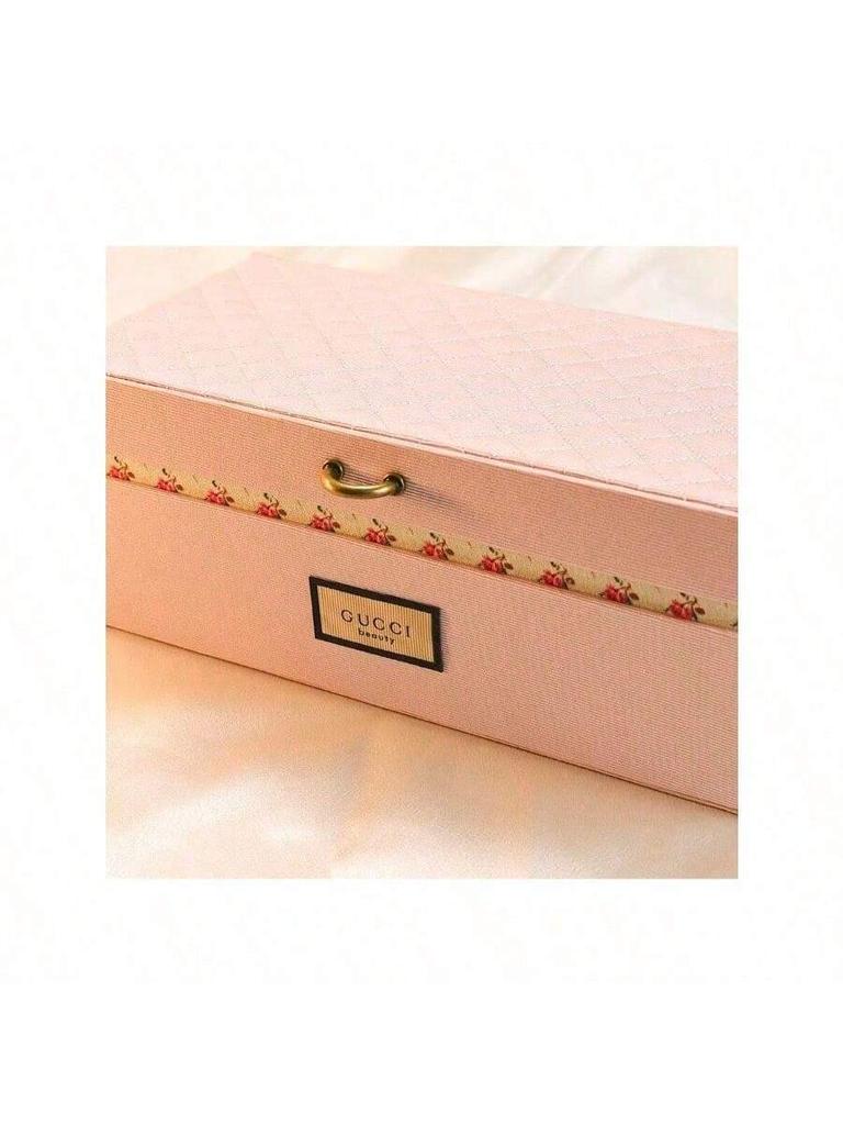 Rosa Florale Süße Schmuck-/Kosmetik-/Schmuckaufbewahrungsbox, Große Kapazität, Süß und Retro, Ein Geschenk für Feste und Jubiläen GUCCI-GESCHENK-31