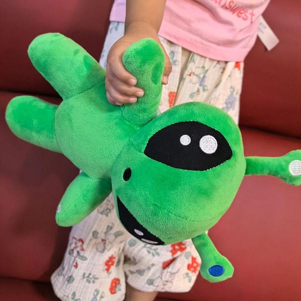 Cute Soft Big Eyes Alien Plush Toy Tentacle Horn Kawaii Style Green Alien Plush Full Soft Big-eyed Alien Doll Hallowmas