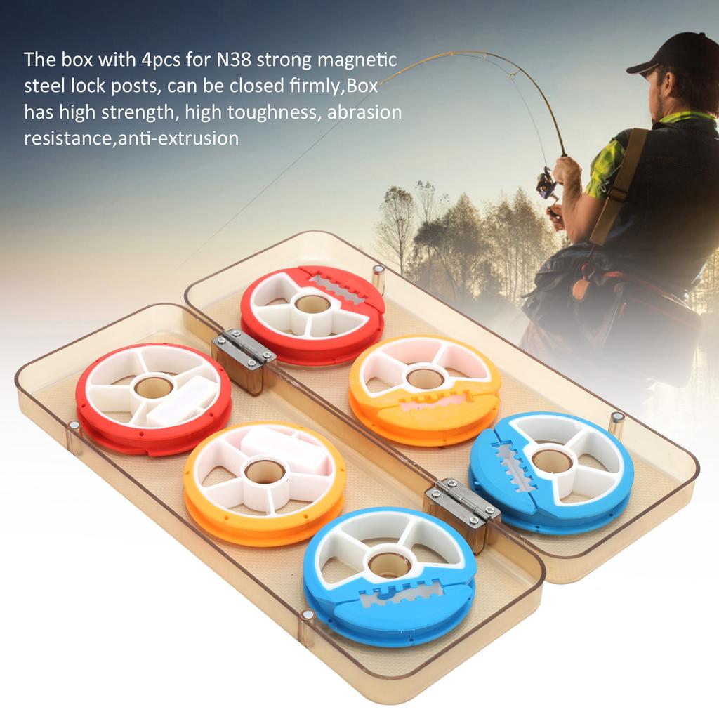Silicone Fishing Line Storage Holders 6?Axis Colorful Fishing Line Winding Board Spool