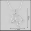 Hollow Horse Head Shaped Pendant Chain Necklace