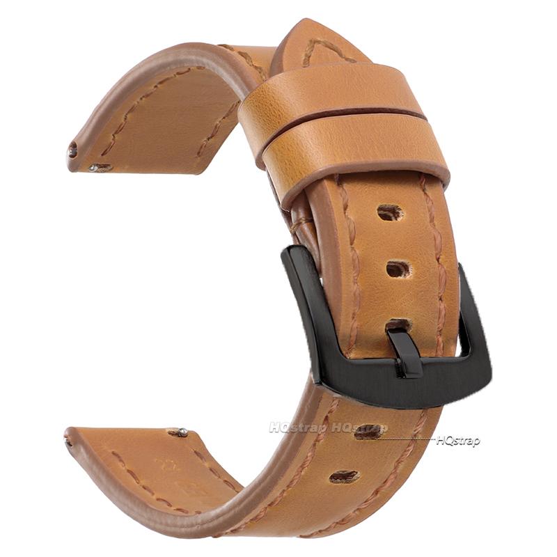 Leather Watch Band for Seiko Quick Release Sport Vintage Strap 18mm 20mm 22mm 24mm Watchband Army Sport Bracelet for Smartwatch