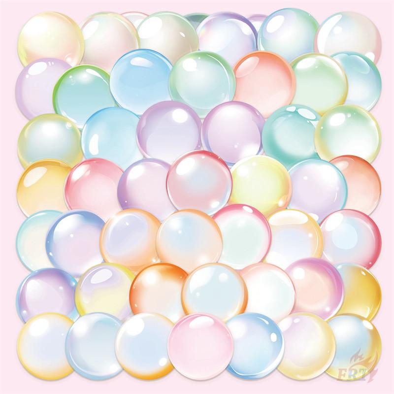 50Pcs/Set Watercolor Bubbles PET Stickers Waterproof DIY Fashion Doodle Decals Stickers