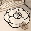Flower Pattern Absorbent Bathroom Mat Non-slip Quick-drying Soft Diatom Mud Carpet for Home Decoration