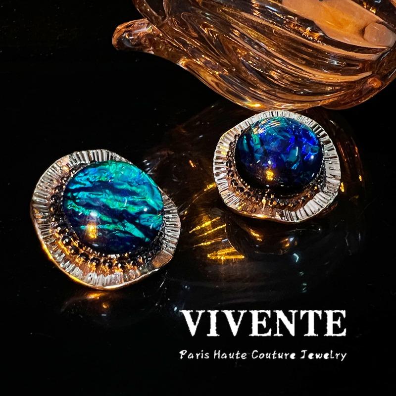 Colorful Glazed Stud Earrings, Retro Court Style Design, Versatile Medium and Ancient Style