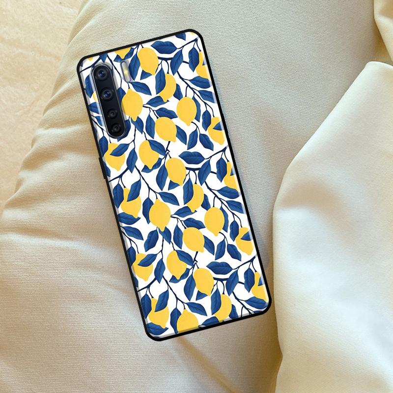 Summer Fruit Lemon Case For Oppo A6 A5 Pro A15 A57 A17 A54 A74 A94 A76 A16 A96 A40 A60 A80 A18 A38 A58 A78 A98