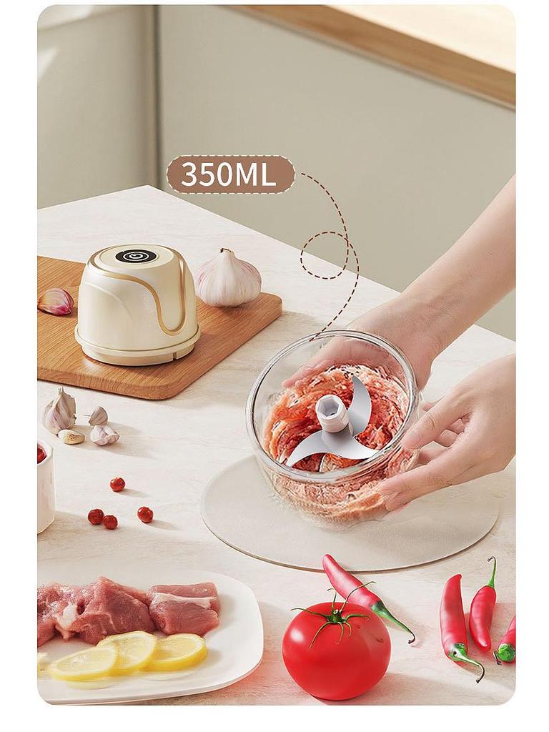 Wireless Mini Electric Meat Grinder & Garlic Masher Blender