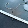 Silver Necklace with Cubic Zirconia, Product Weight 2.14 G (2160915)