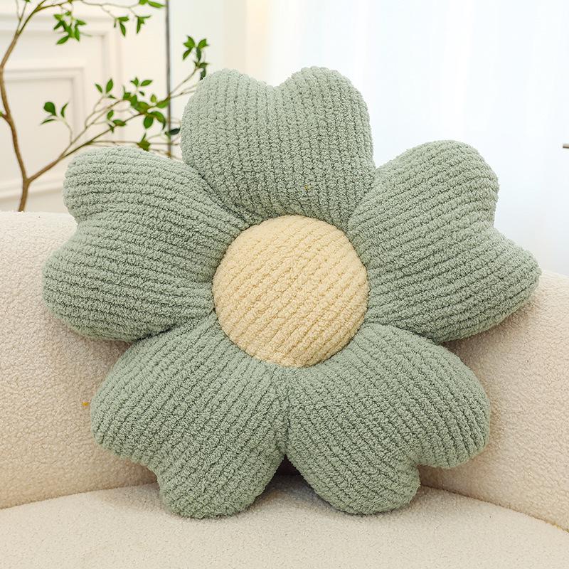 Cloud Daisy Flower Throw Pillow for Sofa, Chair, Office, Bedroom, or Floor Cushion