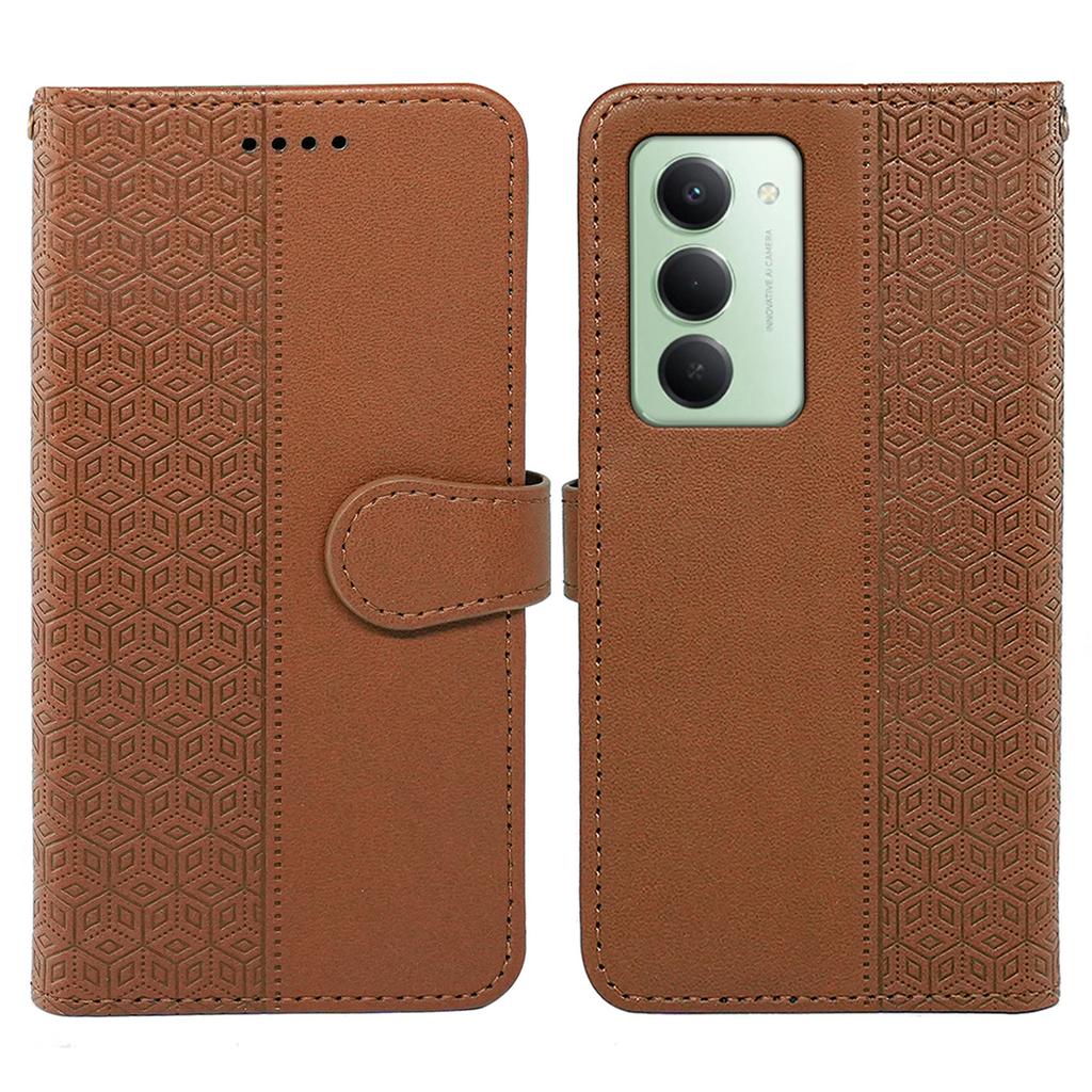Pro Xiaomi Redmi 15 5G (Globální) (169 mm) Peněženka Pouzdro na telefon Vzorový otisk Kožený flipový kryt
