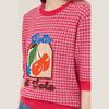 Benetong Cherry Crochet Check Knit_Bakp61531Pk