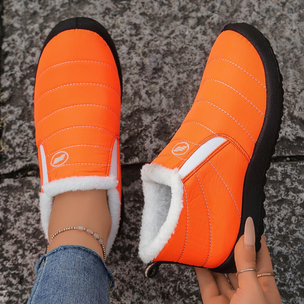 Large size cotton boots fleece thickened snow boots thermal casual shoes