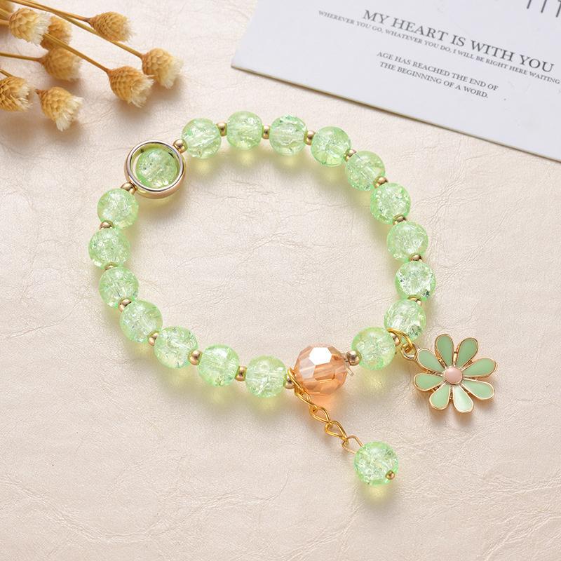 Makersland Cute Popcorn Beads Bracelet Friendship Glass Bracelets For Girls Star Moon Cloud Flower Zircon Accessories Wholesale