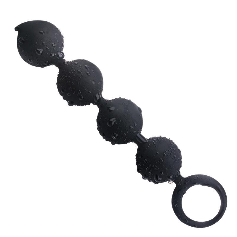 Yeni Kuş Gagası Silikon Çekme Boncukları Geri Mahkeme Anal Fiş Progresif Dört Ardışık Anal Boncuklar Flört Yetişkin Ürünleri Anal Oyuncaklar