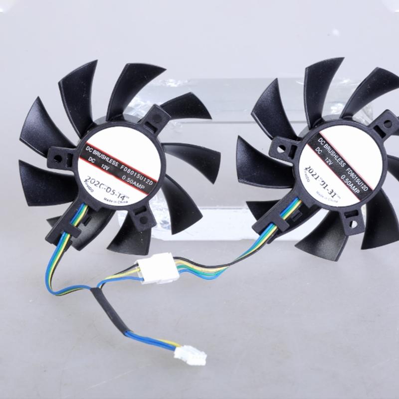 75mm 12V 4Pin Graphics Card Cooling Fan for GTX1660Ti RTX2060 GAMING OC Coolers VGA Fan As Fan Replacement FD8015U12D