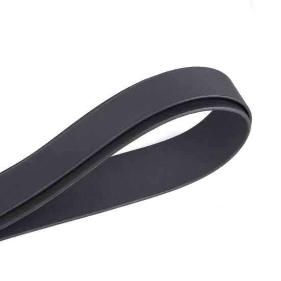 BDSM Doppellagiger Klatscher mit roten Akzenten Kunstleder Klatschspielzeug mit Nietenverstärkung Knackendes Geräusch Flexible Haptik Ergonomischer Schlaufengriff