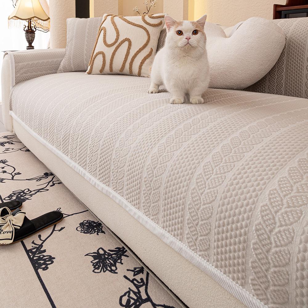 Ice Silk Summer Sofa Cushion  New Modern Simple Non-Slip Cool Summer Sofa Cover Cover Versatile