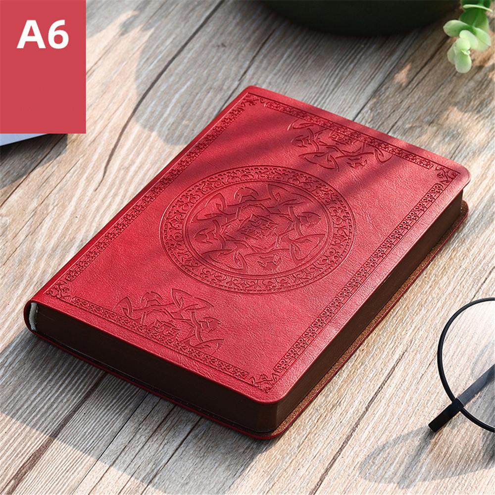 New Pocket A6 Planner Daily Memo Mini Note Book Notebook Portable Vintage Pattern PU Leather Notebook Diary Notepad Stationery