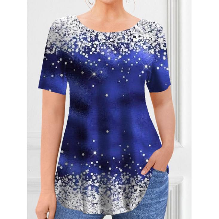 New Women's T-Shirts Spring Clothing Floral Graphic O-Neck Pullovers Short Sleeve Tops Streetwear Oversized Apparel Ladies