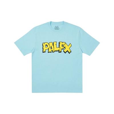 Alphabet Basic Print Kurzarm T-Shirt Unisex Oberteile Blau P20TS101