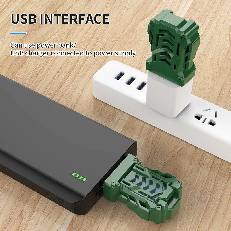 1 pezzo Repellente per zanzare elettrico portatile ricaricabile USB Dispositivo repellente per esterni Campeggio Repellente per zanzare Insetticida wireless