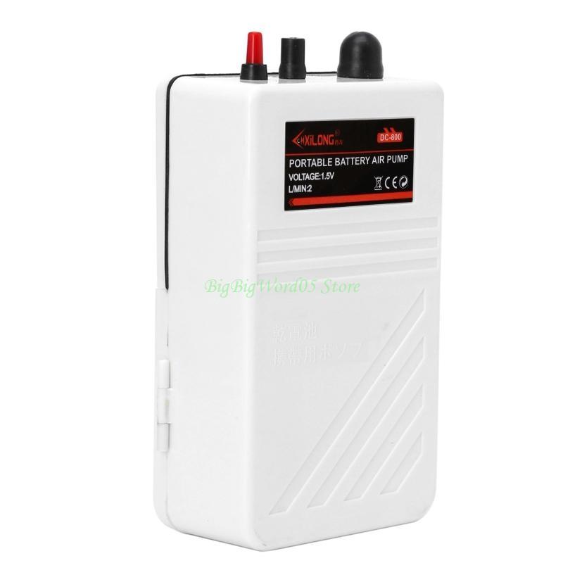 

24TE Aquarium Air Pump Ultra-Quiet Fish for Tank Bubbler Air Pump with Air Stone Battery Powered 2W Mini Oxygen Aerator Porta белый