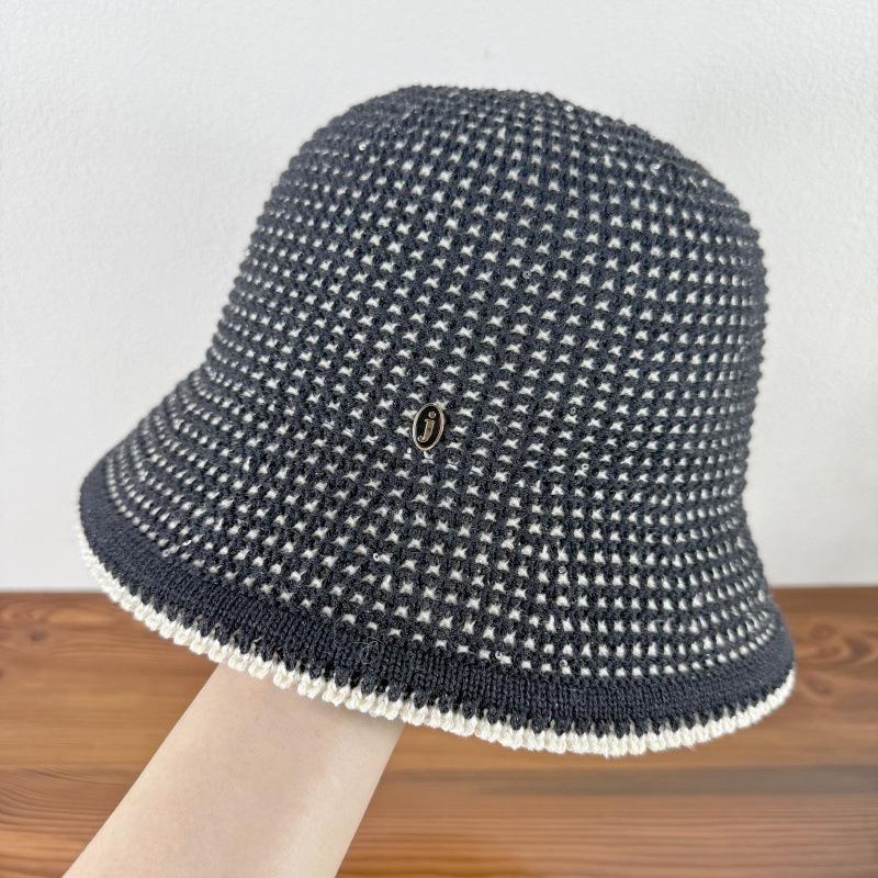 Weaving Fisherman Hat for Women Spring and Summer Sun Shading Breathable Hollow Leisure Cap
