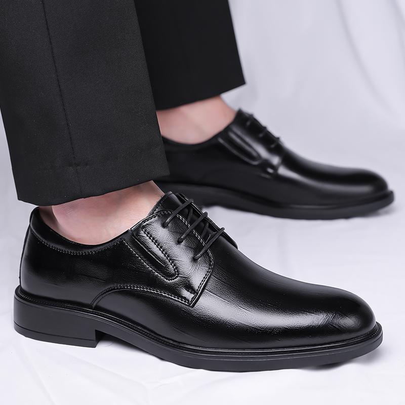 Fashion Black men's leather shoes Classic retro formal style Leisure Party Business Office Minimalist gentleman's shoes Hot selling