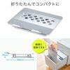 Sanwa Supply Aluminum Stand for Laptop Adjustable Silver (Angle/Height Type) PDA-STN58S