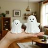 2pcs Cute Halloween LED Ghost Ornaments Ceramic Small Ghost Figurines  Cabinet