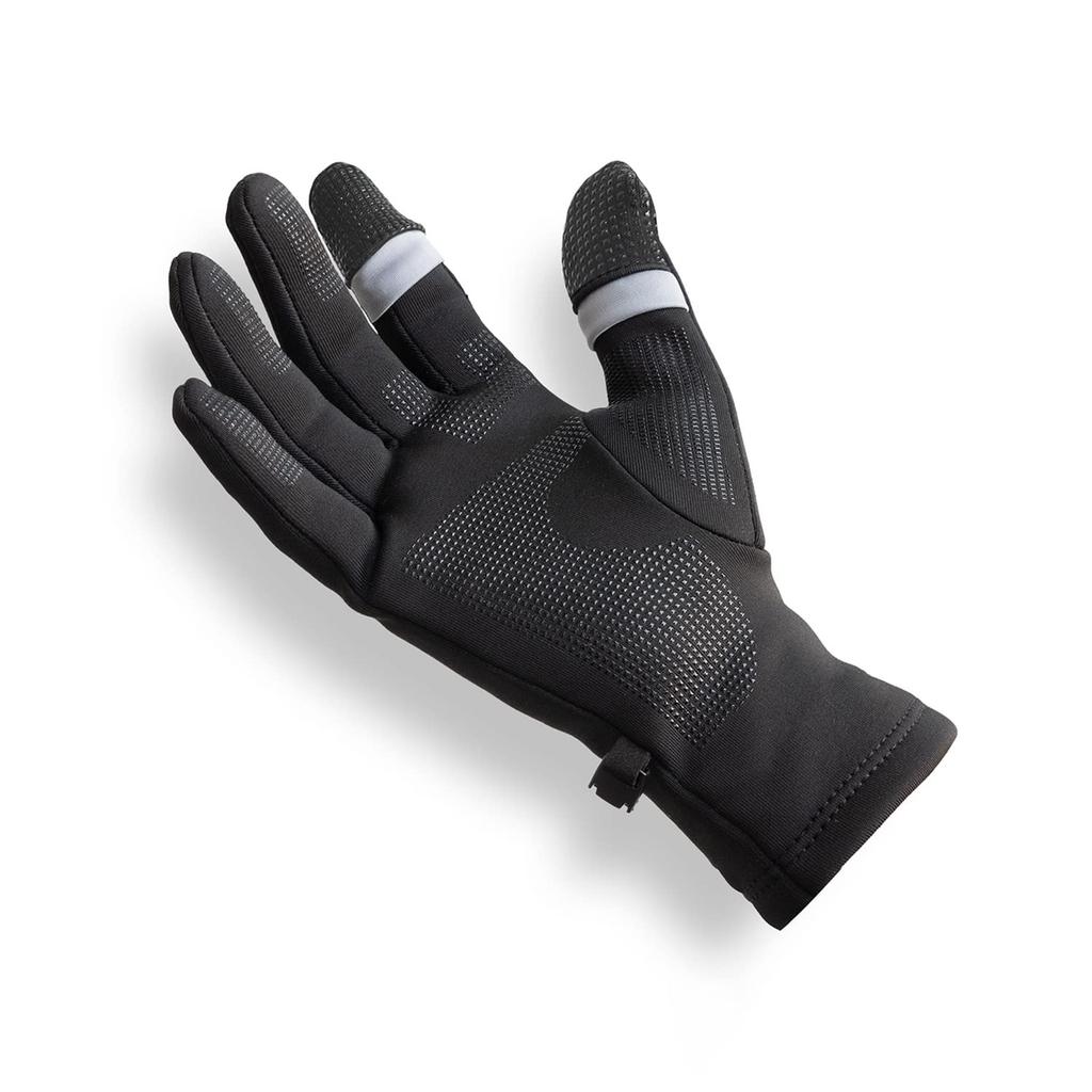 KANI Shooting Gloves Cold Weather Thumb and Index Finger Connectable Left and Right Thin Polyester Product 814135 II, Medium, Black, Protection,
