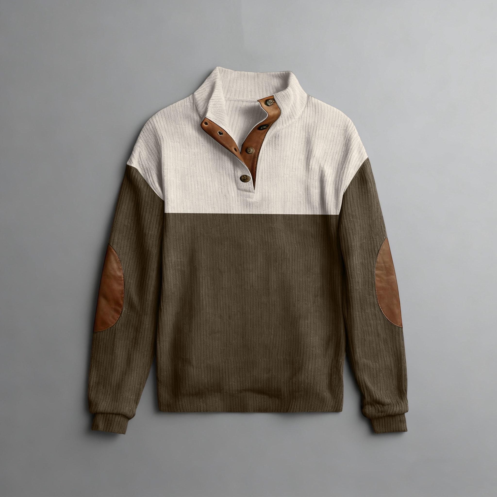 Women s Fashionable And Casual Stand-up Collar Long-sleeved Top L бежевый