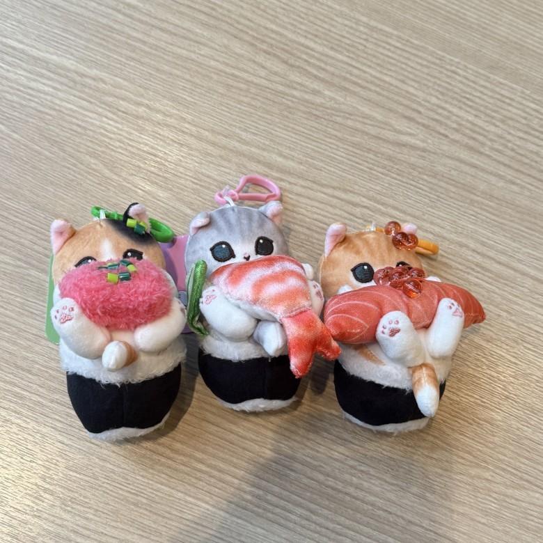 Sushi Shrimp Shark Cat Toy Plush Keyring With Pp Cotton Filling For Collectors