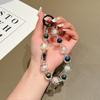 New Ins Style Short Beaded Bowknot Wrist Strap Chain Universal Bracelet Phone Pendant for Women