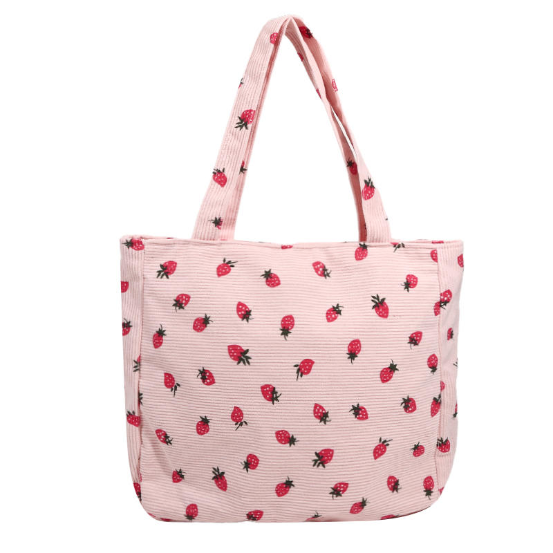 Tote Bags for Women Large Handbag Purse Lightweight Shoulder Bag with Zipper Crossbody Bag Handbags for Work Travel Cherry Print White Bag