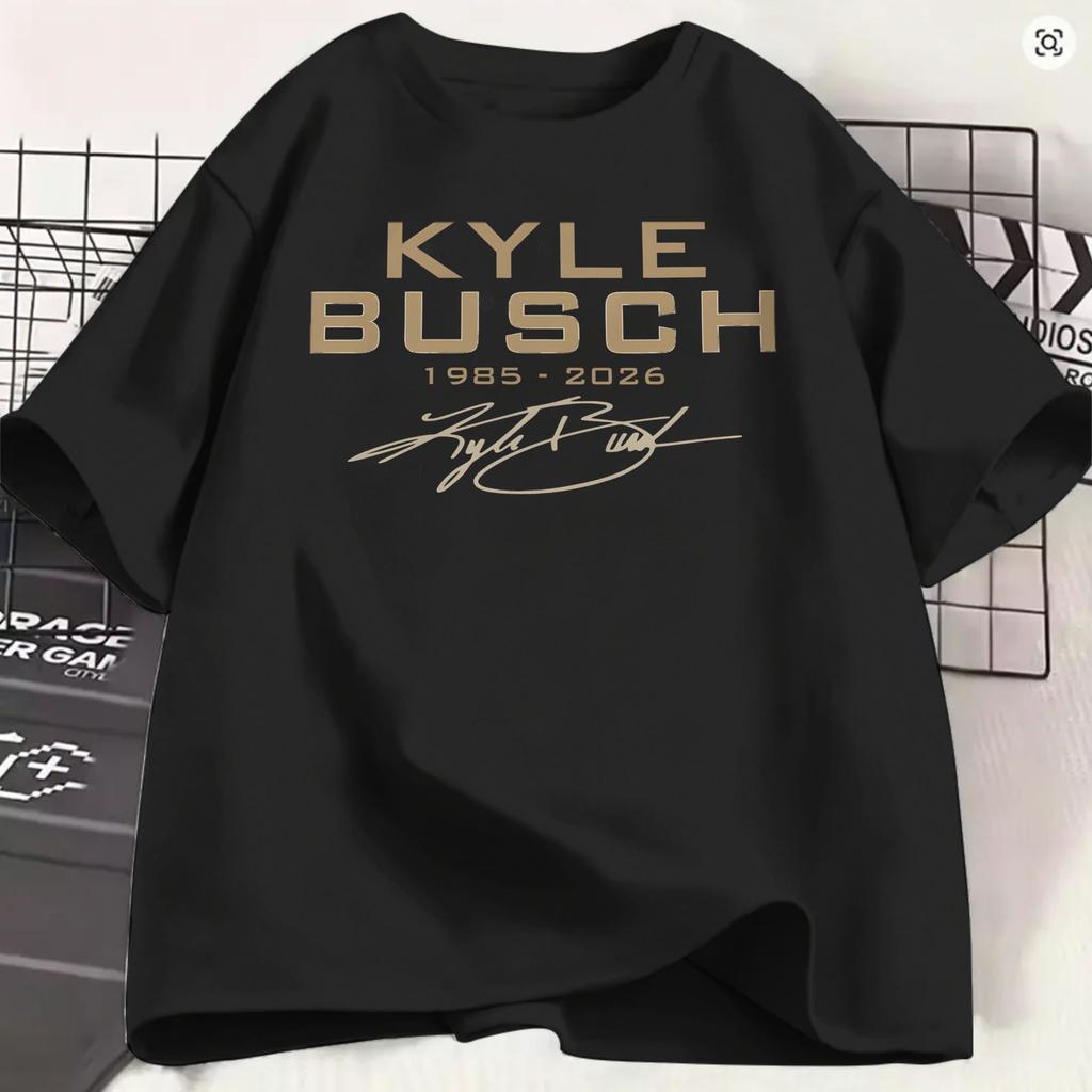 Kyle Busch Cotton T Shirt For Unisex Summer Awesome Tshirts Crewneck Harajuku Tees Oversize Pattern Clothes