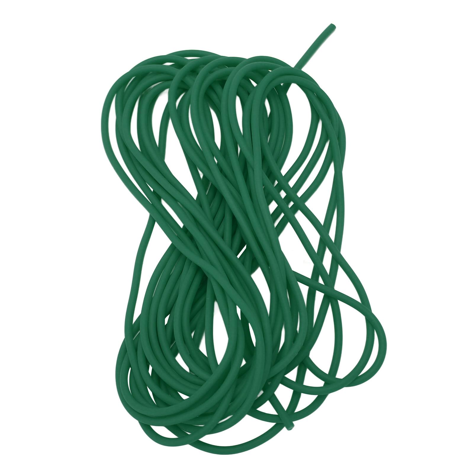 

Эластичная веревка, эластичный шнур 2,1 мм 5 м, сплошной латекс, высокопрочная эластичная нить для тренировок по теннису, занятий спортом на открытом воздухе, черная Ice Green