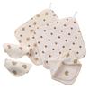 Pure Cotton Crepe Baby Bandana Bibs With Snaps Newborn Drool Bibs Floral Print Hand Towel Soft Absorbent Burp Cloth For Infants