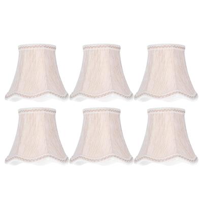 6Pcs European Style Lampshade Cloth Lamp Shade Chandelier Wall Light Cloth Cover for Lighting