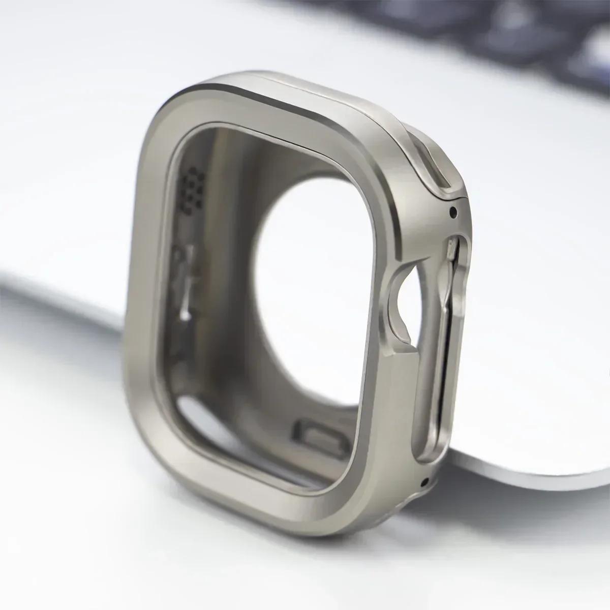 

Металлический Чехол для Apple Watch Ultra Корпус 49мм 45мм 41мм 44мм 40мм Бампер Рамка Защитный Корпус для iWatch Серии SE 8 Ultra 7 6 5 40mm