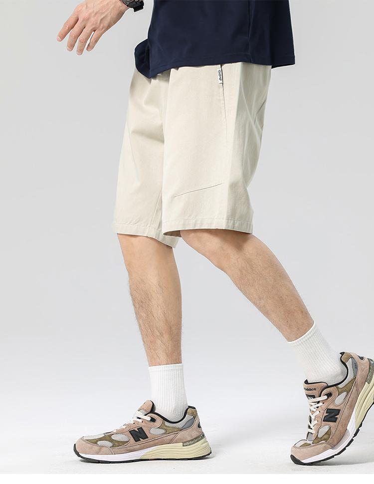 Lyocell Tencel Thin Edition: Retro Textured Work Pants Straight Leg Men's Casual Shorts