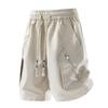 Korean Style Cargo Shorts For Men Summer Breathable Fabric With Drawstring Waist Casual Summer Wear