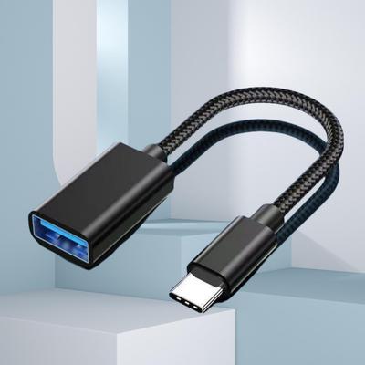 OTG Type-C To USB Adapter for Data Transfer & Fast Charging - Car & Mobile Use, Supports U Disk