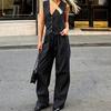 Conjunto Elegante de Chaleco sin Mangas a Rayas con Pantalones Largos para Viajeros 1116 Moda Europea y Americana Nuevo Conjunto de Dos Piezas para Primavera Mujer