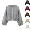 Women's Casual Fashion Loose Color Long-sleeved Jacket Tops