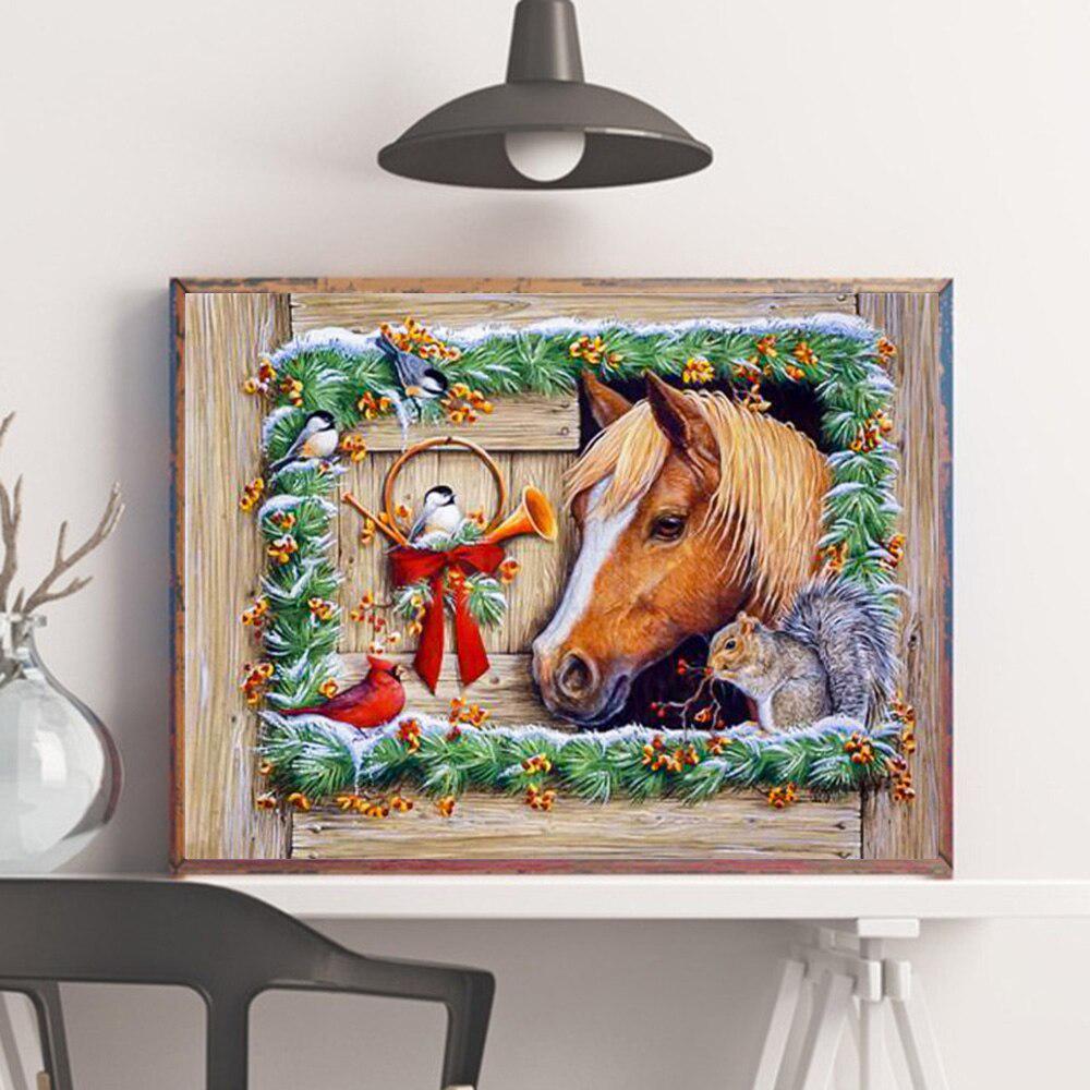 Diamond Painting Horse Full Drill Handicraft Rhinestone Kit Sale Diamond Embroidery Animal Mosaic Bird Christmas Gift