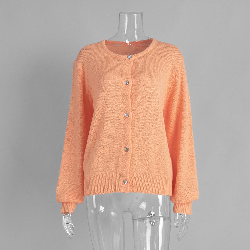 Red Open Front Long Sleeve Knit Cardigan