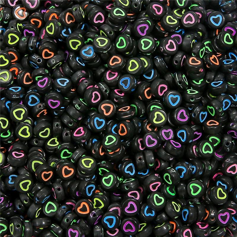 4 * 7Mm Acrylic Letter Bead Flat Bead Handmade Diy Children'S Early Education Beaded Jewelry Accessories Bracelet