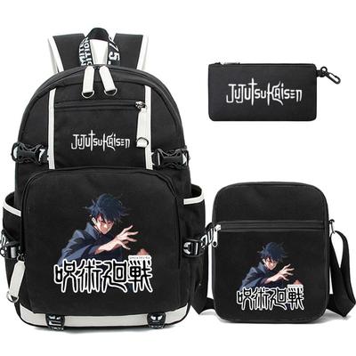 3 vnt./kompl. Anime Jujutsu Kaisen Uzumaki kuprinė paaugliui, mergaitei, mokyklinis krepšys, studento kuprinė, laisvalaikio kelioninis krepšys