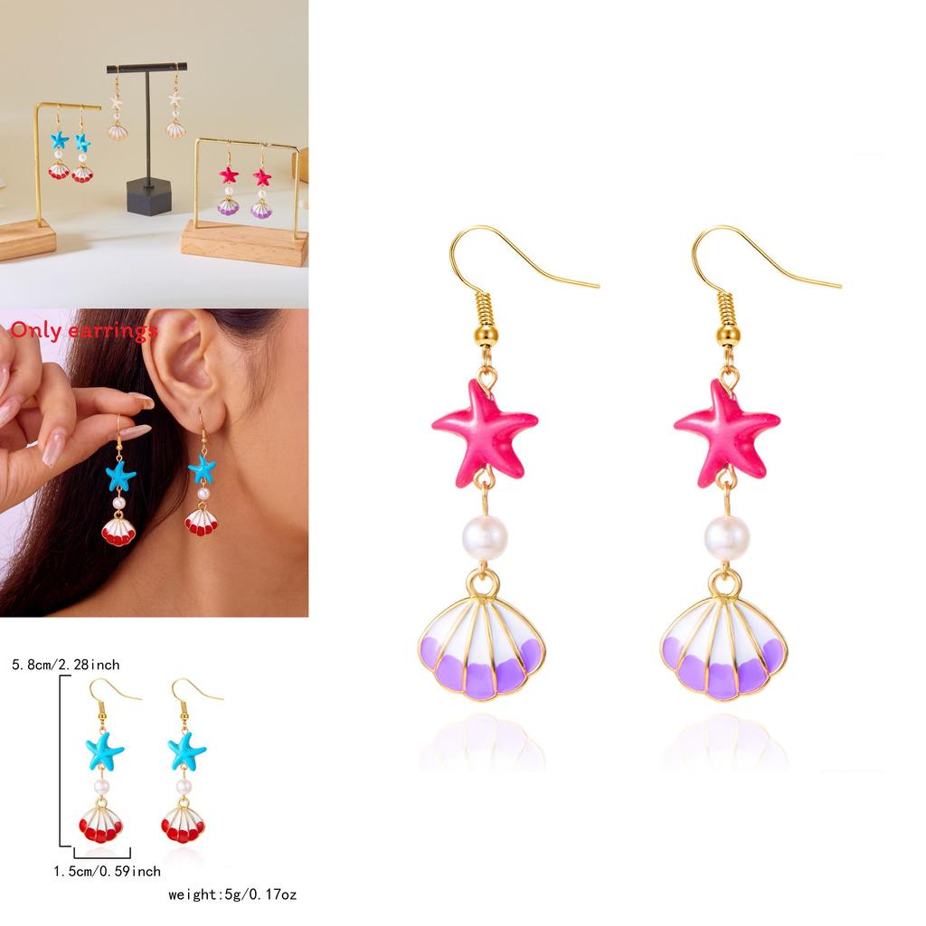 Summer Shell Ear Jewelry For Women Oceaninspired Fashion Accessories With Durable Coating