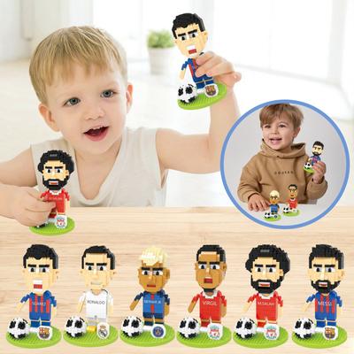 Assembled Building Block Toys Football Series Star Player Ornaments Children's Gifts